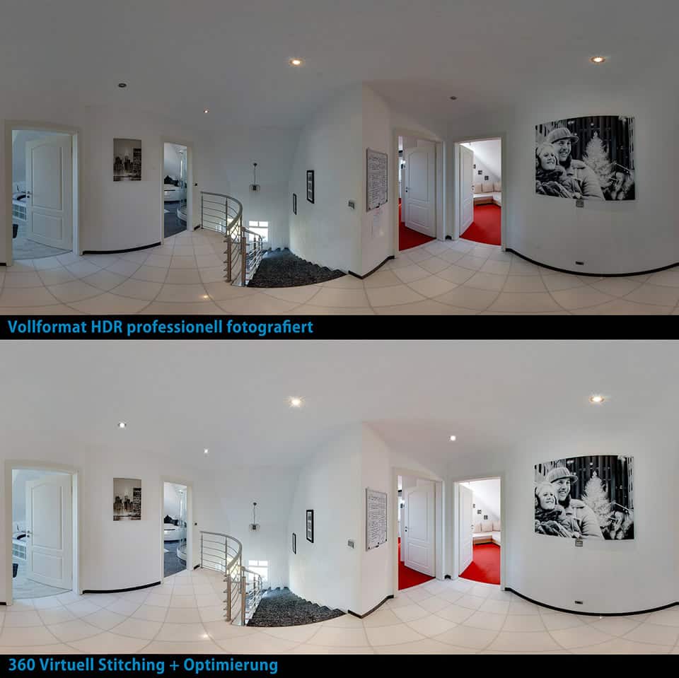 Optimierung Vergleich von HDR Fotografie zu Photoshop Optimierung virtuelles Panorama